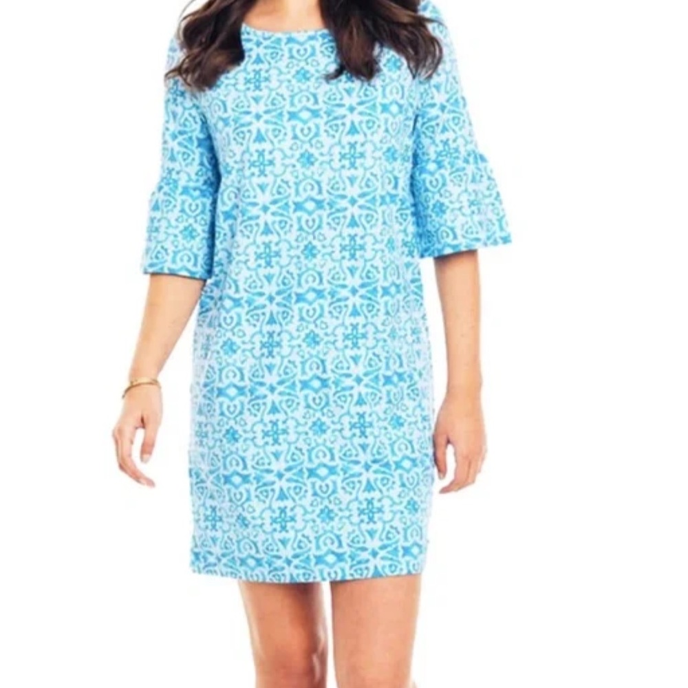 Southern Tide Blue Coastal Dress Medium Performance Collection - Picture 2 of 11